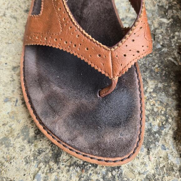 Merrell Tetra Thong Antique Orange Sandal Womens 8 Slip On Thong Casual Leather - Picture 3 of 9